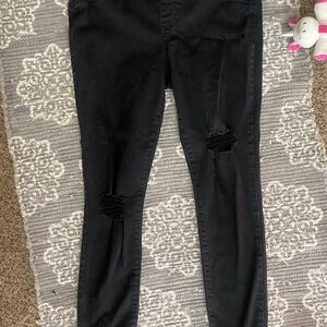 Old Navy Black Ripped Skinny Jeans